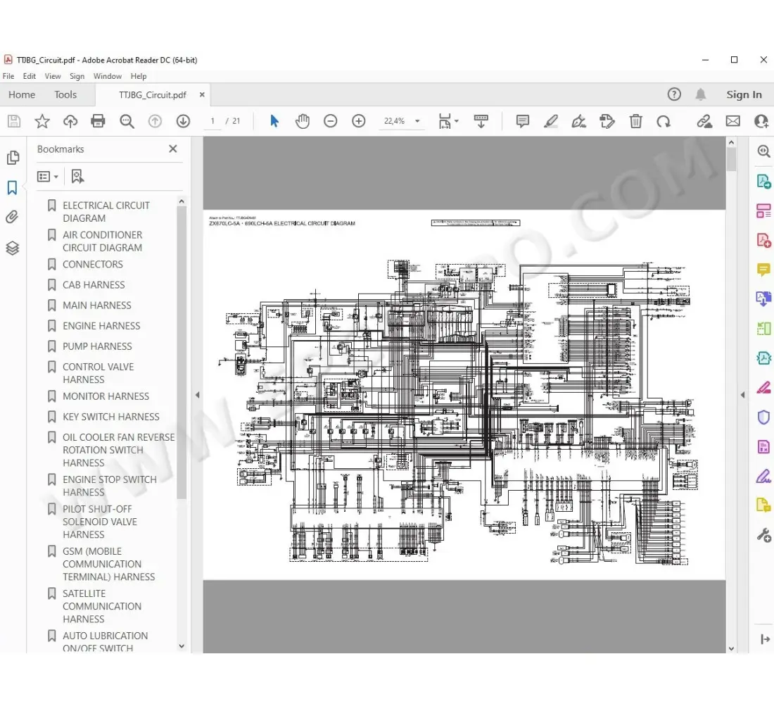 Hitachi Excavator ZX670LC-5A ZX690LCH-5A service manual